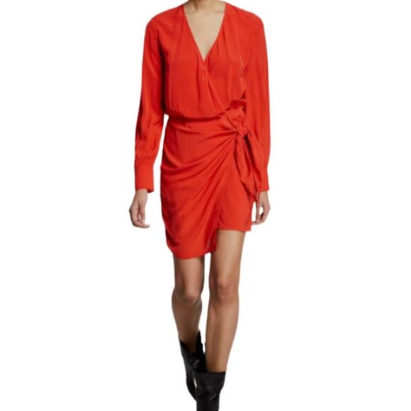 IRO Dresses & Skirts - IRO Ophie surplice wrap dress 34 XS